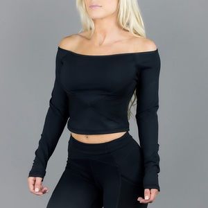 Black - Cassandra Crop Long Sleeve